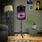 beFree Sound 12" Bluetooth Rechargeable Portable PA Party Speaker With Reactive LED Lights & Stand